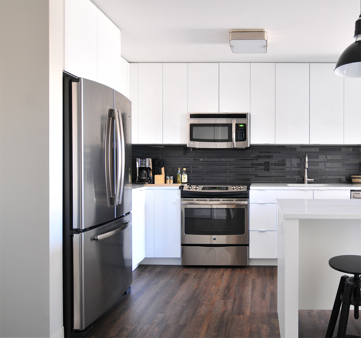 Bright kitchen setting